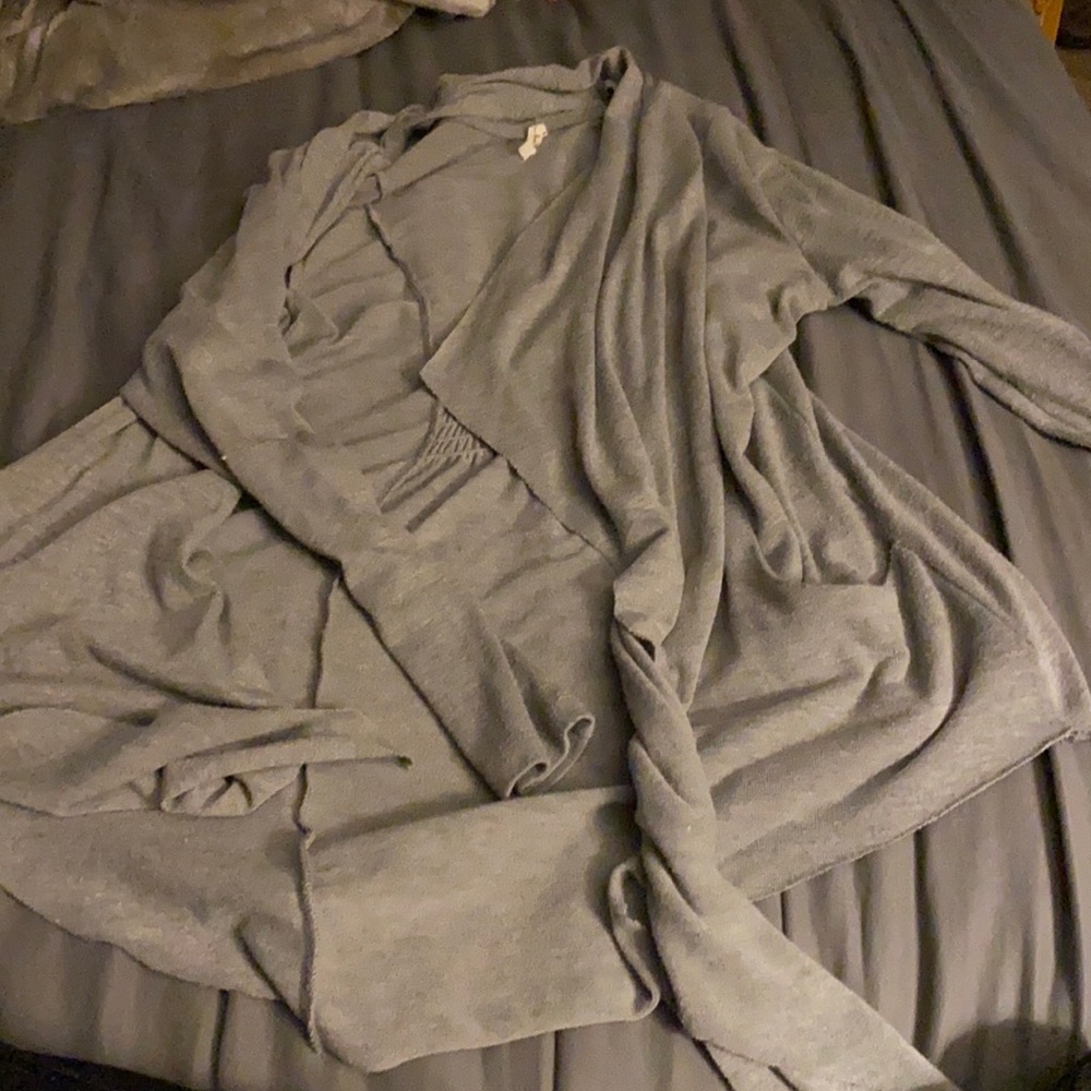 Gray cardigan